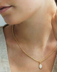 Caroline Ellen Gold Drawn Link Chain in 18"