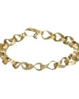 18K Gold Handmade "Mobius" Link Bracelet - Peridot Fine Jewelry - Petra Class