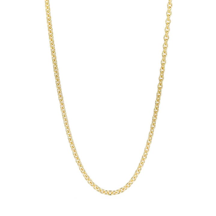 Caroline Ellen 18K Gold Medium Weight Cable Chain in 22-24&quot; Adjustable Length