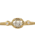 Yasuko Azuma 18K Gold Prong-Set Rose Cut Oval Salt and Pepper Diamond Ring