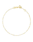 Gigi Clozeau 18K Gold White Resin Beaded "Classic" Bracelet