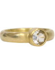 Caroline Ellen 20 & 22K Gold Bezel-Set Round White Sapphire Ring