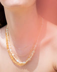 20" Gold and Citrine Beaded Necklace