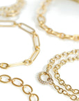 20K Gold Handmade "Flattened Paperclip" Chain Bracelet