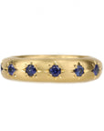 Caroline Ellen 20K Gold "High Dome" Ring with 13 Star-Set Blue Sapphires