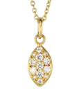 Caroline Ellen 20K Gold "Lemon Lentil" Pendant with Pave Diamonds