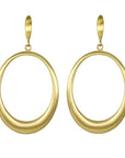 Gold Oval "Doorknocker" Hoop Earrings