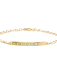 20K Gold Star-Set Diamond Bar Bracelet - Peridot Fine Jewelry - Caroline Ellen