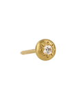 Caroline Ellen 20K Gold Star-Set Diamond Stud Earring- Flat Top