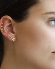 Caroline Ellen 22K Gold Star-Set Tiny Ruby Stud Earring