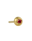 Caroline Ellen 22K Gold Star-Set Tiny Ruby Stud Earring