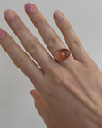 Jamie Joseph Smooth Oval Orange Tourmaline Ring