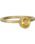 Bezel-Set Oval Yellow Sapphire Ring - Peridot Fine Jewelry - Petra Class