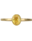 Bezel-Set Oval Yellow Sapphire Ring - Peridot Fine Jewelry - Petra Class