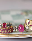 Cathy Waterman Blackened 22K Gold Ruby "Laurel" Ring