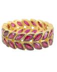 Cathy Waterman Blackened 22K Gold Ruby "Laurel" Ring