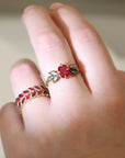 Cathy Waterman Blackened 22K Gold Ruby "Laurel" Ring