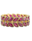 Cathy Waterman Blackened 22K Gold Ruby "Laurel" Ring