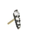 Blackened Prong-Set Graduated Diamond Stud - Peridot Fine Jewelry - TAP by Todd Pownell