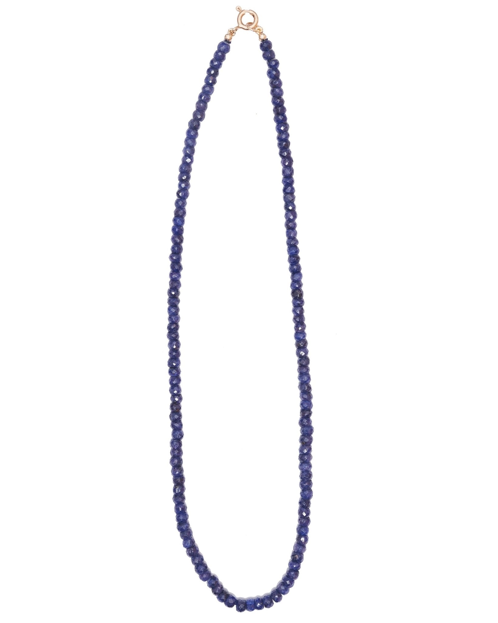 Dark Blue Fan Necklace - Everyday, Royal Blue, Beaded, Glass Teardrop –  Anna King Jewellery