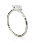 18K White Gold Platinum Pear