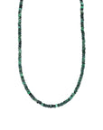 Zahava Faceted Raw Emerald Beaded Necklace