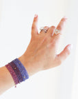 Anne Sportun Faceted Tanzanite Beaded Wrap Bracelet 