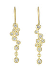 Yasuko Azuma Gold and 9 Bezel-Set Diamond Earrings