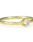 Kothari Gold and Full Cut Diamond Stacking Ring