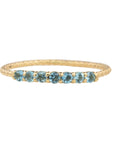 Jacquie Aiche Gold "Antique Waif" Ring with Aquamarines