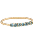 Jacquie Aiche Gold "Antique Waif" Ring with Aquamarines