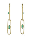 Gold & Bezel-Set Emerald "Gemclip" Earrings