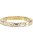 Mark Patterson Gold Bezel-Set Halfway Emerald-Cut Diamond Ring