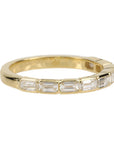 Mark Patterson Gold Bezel-Set Halfway Emerald-Cut Diamond Ring