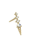 Celine Daoust Gold Moonstone and Diamond "Spike" Earring