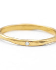 Johanna Brierley Gold Thinnest Melt Band with One Diamond