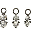 Medium Blackened Gold Prong-Set Diamond "Hoop Charms"