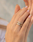 Artemer ORDER ONLY: 18K Gold & Needle Baguette Diamond "Cityscape" Eternity Ring