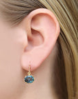 Oval Faceted London Blue Topaz Earrings