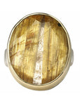 Jamie Joseph Oval Golden Rutilated Quartz Ring