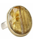 Jamie Joseph Oval Golden Rutilated Quartz Ring