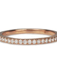 Mark Patterson Rose Gold Half Pave Diamond Ring