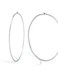 Sarah Macfadden "Esme" Sterling Silver Small Flat Hammered Round Hoop Earrings