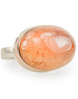 Jamie Joseph Smooth Oval Orange Tourmaline Ring