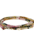 Anne Sportun Watermelon Tourmaline Beaded Wrap Bracelet