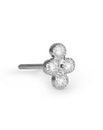 Jacquie Aiche White Gold and Four Diamond "Cluster" Post Earring